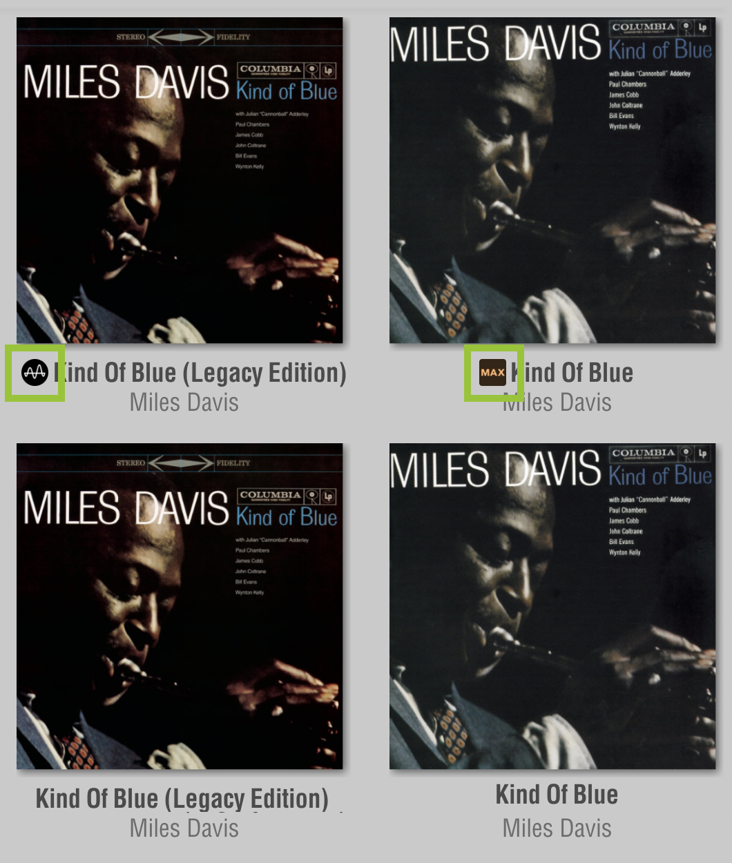 TIDAL MQA & MAX icons